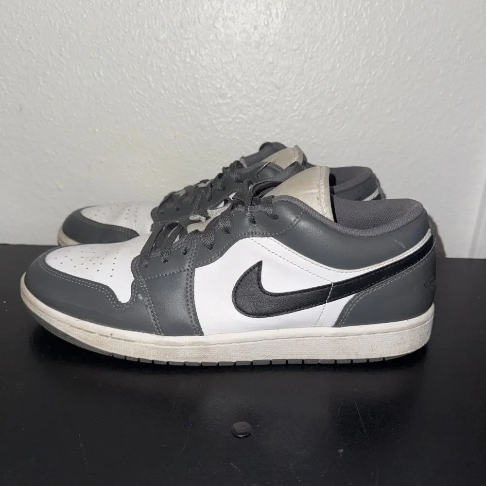 Nike Air Jordan 1 Low Iron Grey Men's Size 11 553558-152 Sneakers Shoes